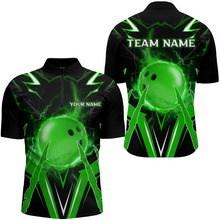 Load image into Gallery viewer, Personalized Bowling Team Shirts for Men Quarter Zip Bowling Shirt Multicolor QZT455