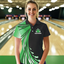 Load image into Gallery viewer, Personalized Green Bowling Team Jersey For Men &amp; Women Custom Bowling Polo Shirt BDT457