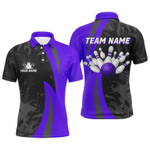 Load image into Gallery viewer, Custom Bowling Shirt Men Women Purple Camo Bowling Team Jersey Polo Bowling Shirts Unisex BDT592