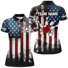 Load image into Gallery viewer, American Flag Bowling Shirts Unisex Custom Polo Bowling Team Jersey For Men &amp; Women BDT479