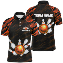 Load image into Gallery viewer, Personalized Orange Camo Bowling Polo Shirts Unisex Bowling Team Jersey Men Women BDT485