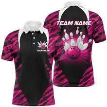 Load image into Gallery viewer, Pink Camo Bowling Shirts Men Women Bowling Jersey Unisex Custom Polo Bowling Team Shirt BDT597