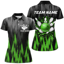 Load image into Gallery viewer, Unisex Bowling Team Jerseys Custom Green Bowling Polo Shirt For Men &amp; Women BDT458