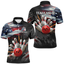 Load image into Gallery viewer, American Bowling Polo Shirt Men And Women Custom Patriotic Bowling Jersey Team League BDT520