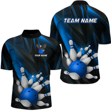 Load image into Gallery viewer, Eagle Bowling Shirts For Men &amp; Women Custom Team Bowling Jersey Uniform Bowler Gift | Blue BDT524