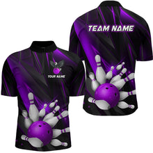 Load image into Gallery viewer, Eagle Bowling Shirts For Men &amp; Women Custom Team Bowling Jersey Uniform Bowler Gift | Purple BDT524