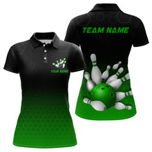 Load image into Gallery viewer, Personalized Green Bowling Shirt for Men &amp; Women Bowling Team Jersey Bowling Polo BDT555
