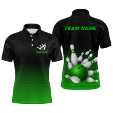 Load image into Gallery viewer, Personalized Green Bowling Shirt for Men &amp; Women Bowling Team Jersey Bowling Polo BDT555