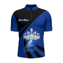 Load image into Gallery viewer, You Don't Have To Be Crazy To Bowl With Us Bowling Quarter-Zip Shirt Men Custom Bowling Jersey BDT166