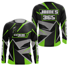 Load image into Gallery viewer, Green Motocross Racing Jersey Men Women Kid UPF30+ Custom Dirt Bike Shirt Off-Road Motorcycle PDT672