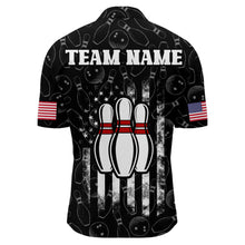 Load image into Gallery viewer, American Bowling Jersey Men Patriotic Bowling Team Shirt Custom Bowling Quarter-Zip Shirt BDT358