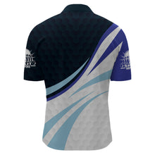 Load image into Gallery viewer, Black&amp;Blue Bowling Jersey For Men Personalized Bowling Quarter-Zip Shirt BDT277