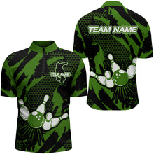 Load image into Gallery viewer, Bowling Jerseys For Men Custom Bowling Quarter-Zip Shirt Team League Bowling Shirts BDT326