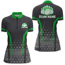 Load image into Gallery viewer, Personalized Bowling Quarter-Zip Shirts Women Custom Bowling Jersey Team Bowlers BDT269