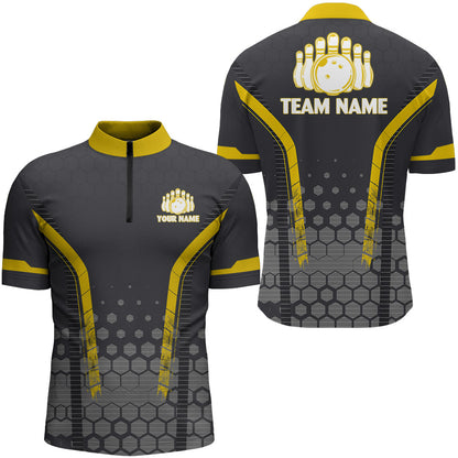 Personalized Bowling Quarter-Zip Shirts Men Custom Bowling Jersey Team Bowlers BDT269