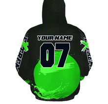 Load image into Gallery viewer, Green ATV Motocross Hooded Jersey Men Women Custom Quad Bike Hoodie For Adult Off-Road PDT904