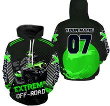 Load image into Gallery viewer, Green ATV Motocross Hooded Jersey Men Women Custom Quad Bike Hoodie For Adult Off-Road PDT904
