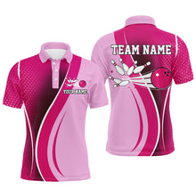 Load image into Gallery viewer, Pink Bowling Shirt For Men &amp; Women Bowling Jersey Custom Team Bowling Shirts Polo BDT588