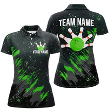 Load image into Gallery viewer, Personalized Green Bowling Jersey Team Custom Bowling Polo Shirt For Men &amp; Women BDT486