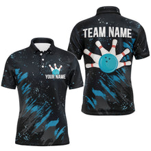 Load image into Gallery viewer, Personalized Blue Bowling Jersey Team Custom Bowling Polo Shirt For Men &amp; Women BDT486