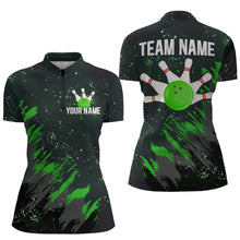 Load image into Gallery viewer, Personalized Green Bowling Jersey Team Custom 1/4 Bowling Shirt For Men &amp; Women BDT486