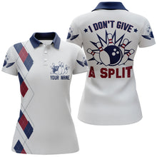 Load image into Gallery viewer, I Don't Give A Split Bowling Polo Shirt Women Custom American Bowling Jersey BDT276