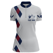 Load image into Gallery viewer, I Don't Give A Split Bowling Quarter-Zip Shirt Women Custom American Bowling Jersey BDT276