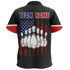 Custom Kid Bowling Polo Shirts Patriotic Bowling Team Jersey Gift For Bowlers BDT510