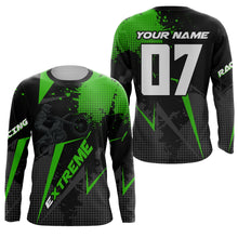 Load image into Gallery viewer, Dirt Bike Jersey Men Kid Women UPF30+ Custom Green MX Riding Shirt Extreme Motocross Off-Road PDT603