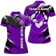 Load image into Gallery viewer, Custom Bowling Jersey for Men &amp; Women Flame Purple Bowling Polo Shirt Team League BDT556