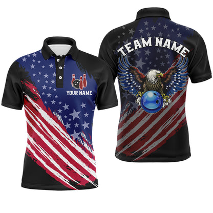 American Bowling Shirt Men & Women Eagle Bowling Jersey Custom Team Bowling Shirts Polo BDT587