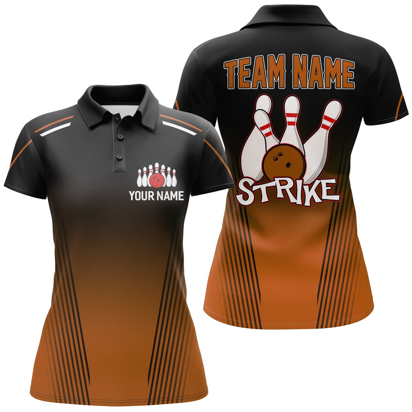 Strike Bowling Shirts For Women Custom Bowling Polo Shirts Team League Bowling Jerseys BDT346