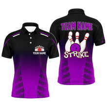 Load image into Gallery viewer, Strike Bowling Shirts For Men Custom Bowling Polo Shirts Team League Bowling Jerseys BDT346