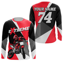 Load image into Gallery viewer, Kid Men Women Dirt Bike Jersey Red Upf30+ Custom Motocross Shirt Motorcycle Racing PDT676