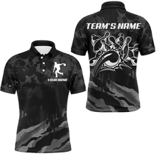 Load image into Gallery viewer, Men Bowling Polo Shirt Custom Camo Bowling Jersey Bowling Team League Shirt BDT285