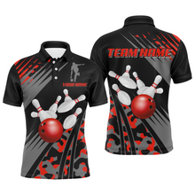 Load image into Gallery viewer, Custom Bowling Jerseys Men Women Bowling Shirt Red Camo Bowling Team Shirt Polo BDT595