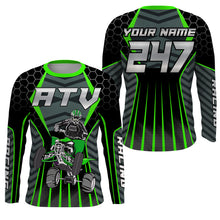 Load image into Gallery viewer, Green ATV Motocross Jersey UPF30+ Custom Adult Youth Quad Bike Off-Road Jersey ATV MX Racing Shirt PDT645