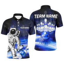Load image into Gallery viewer, Astronaut Blue Bowling Shirts Men &amp; Women Personalized Bowling Team Jersey Unisex Polo BDT532