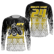 Load image into Gallery viewer, Personalized ATV Motocross Jersey Men Kid UPF30+ Yellow Quad Bike Shirt Off-Road ATV MX Racing PDT721