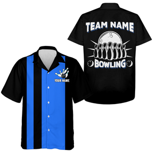 Retro Bowling Shirt for Men & Women Personalized Bowling Hawaiian Jersey Team Uniform BDT545