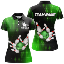 Load image into Gallery viewer, Personalized Green Bowling Shirts Men Women Bowling Team Jersey Bowling Polo Shirt BDT488