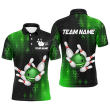 Load image into Gallery viewer, Personalized Green Bowling Shirts Men Women Bowling Team Jersey Bowling Polo Shirt BDT488
