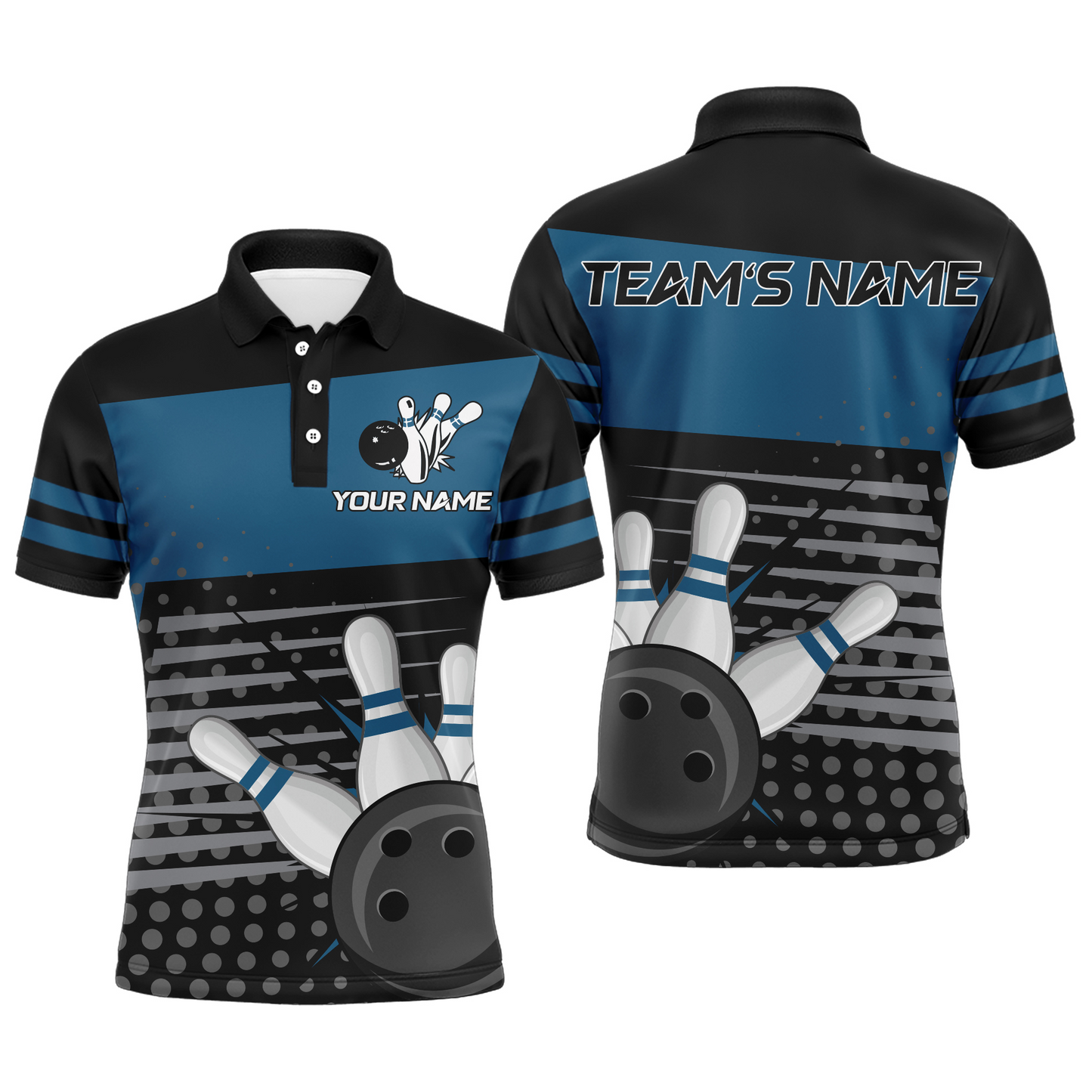 Bowling Polo Shirts For Men Bowling Team Jersey Custom Bowling Shirt BDT220