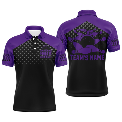 Custom Bowling Shirts With Name Bowling Team Jersey For Men Bowling Polo Shirt League BDT329