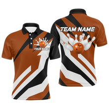 Load image into Gallery viewer, Orange Bowling Polo Shirts Unisex Custom Bowling Jersey for Men &amp; Women Bowling Team League BDT553