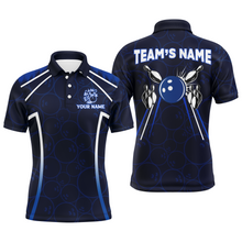 Load image into Gallery viewer, Custom Bowling Polo Shirt For Men Navy Bowling Team Jersey Couple Bowling Shirt BDT342