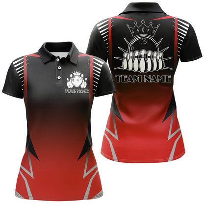 Custom Bowling Polo Shirt For Women Bowling Team Jersey Personalized Bowling Shirts BDT345