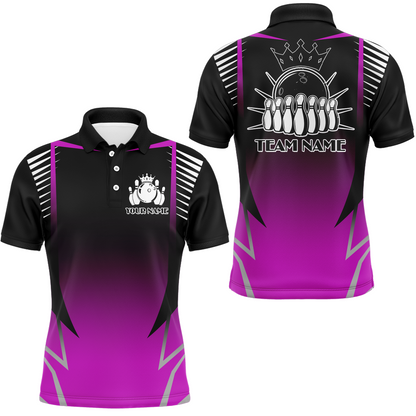 Custom Bowling Polo Shirt For Men Bowling Team Jersey Personalized Bowling Shirts BDT345
