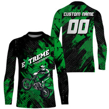 Load image into Gallery viewer, Custom Dirt Bike Jersey Kid Men Women Upf30+ Green Motocross Racing Shirt Motorcycle PDT675