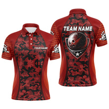 Load image into Gallery viewer, Personalized Camo Bowling Jersey Men Bowling Team Shirt Custom Bowling Polo Shirt BDT327